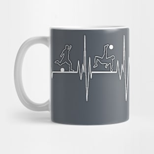 Heart Beats For Soccer (European Football) Mug